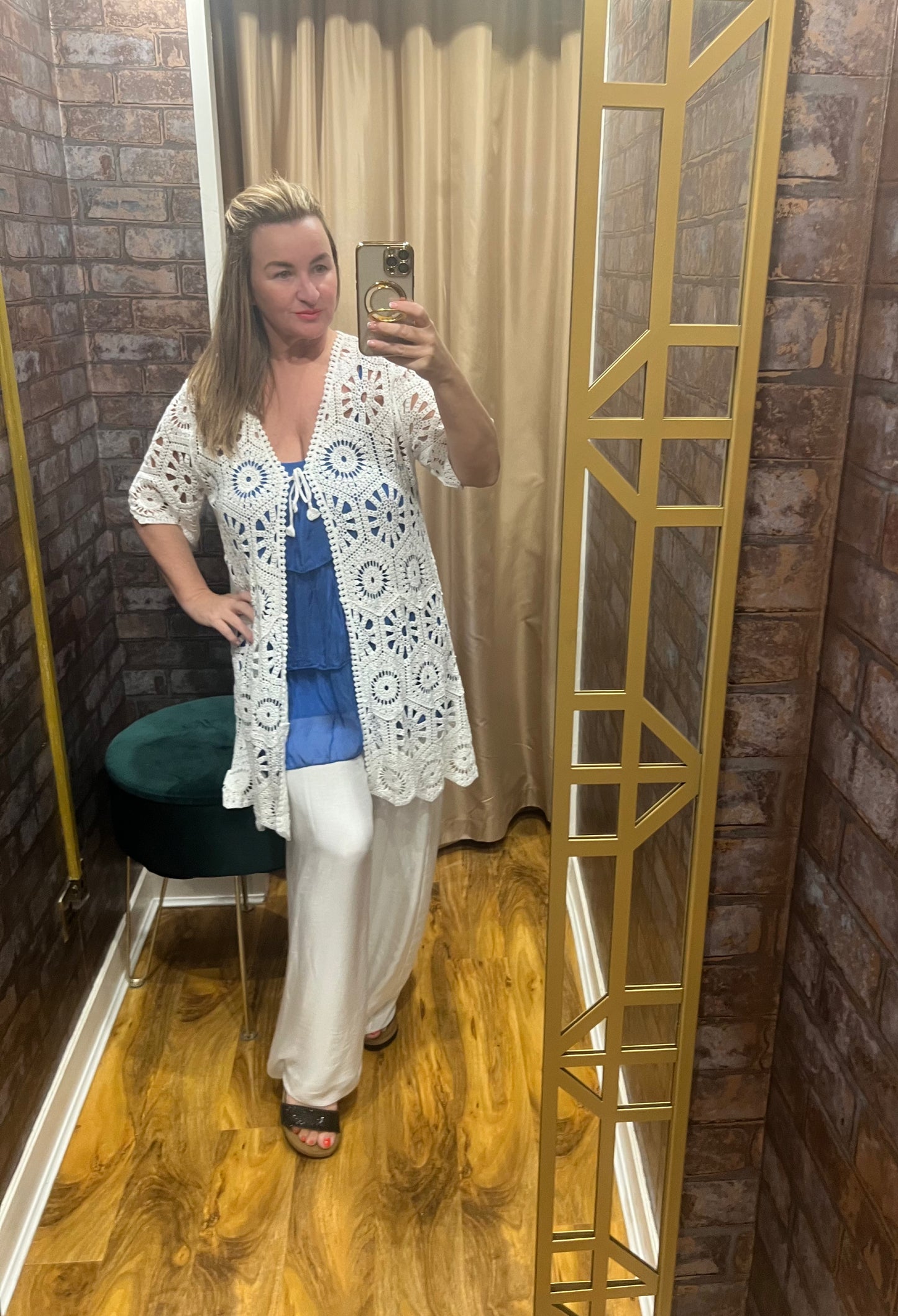 Crochet longline cardigan