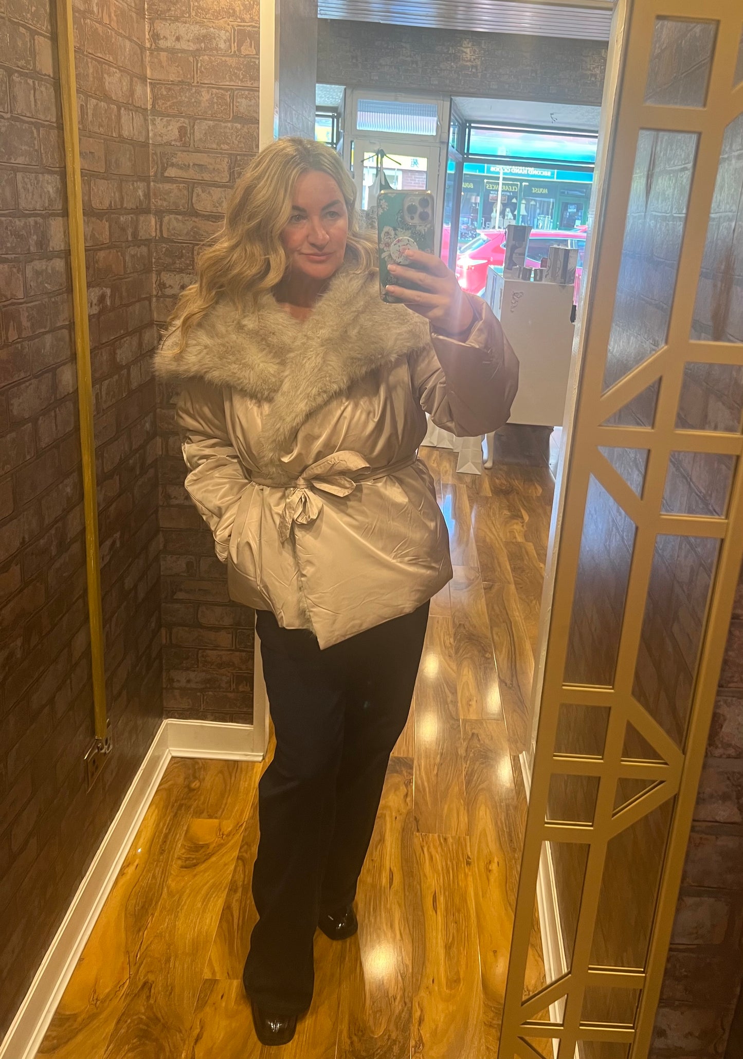 Satin feel wrap jacket