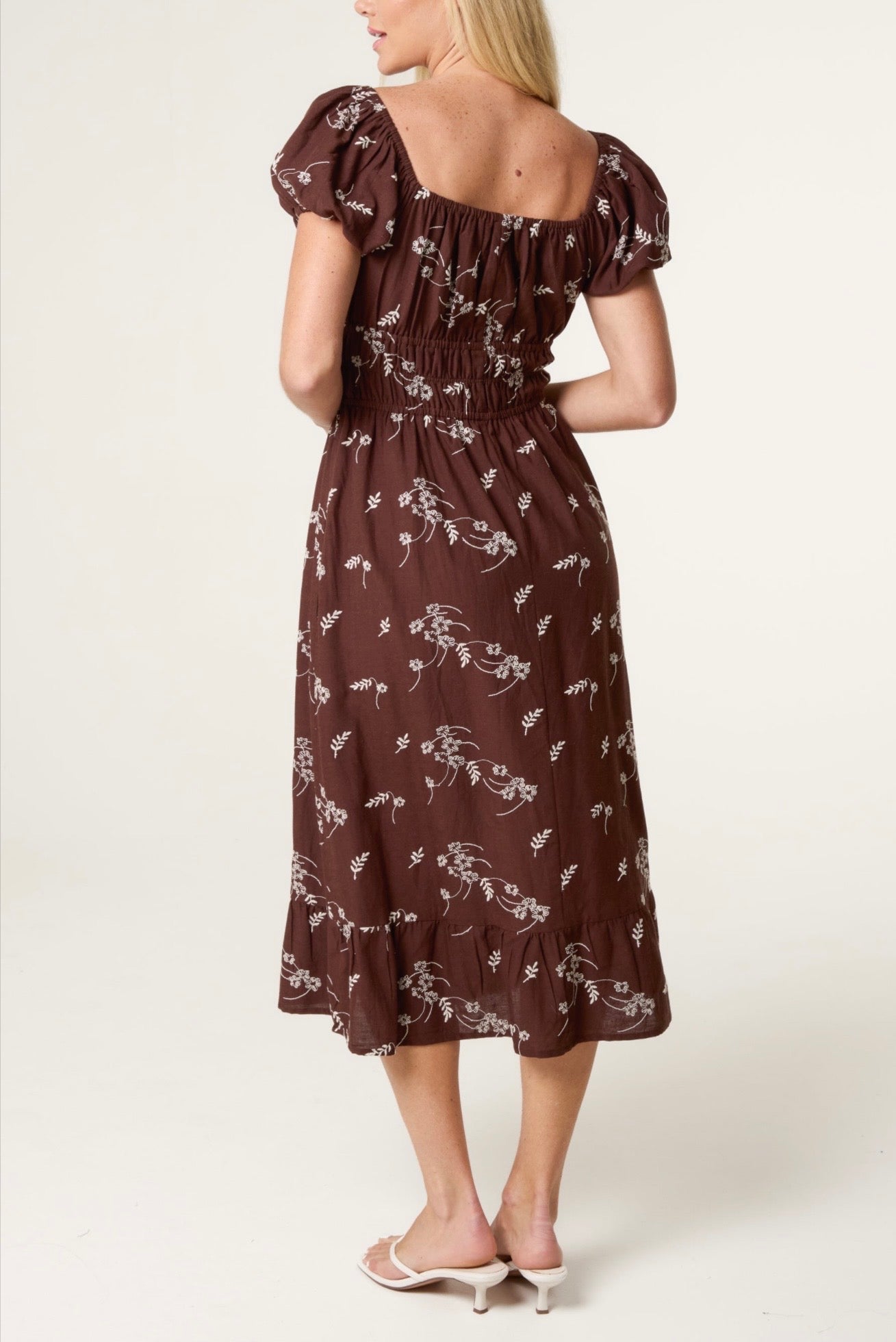 Milkmaid midi dress