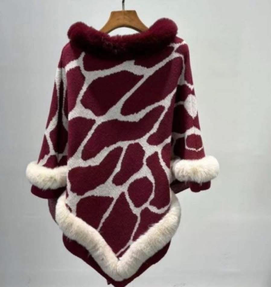 The Esme print poncho