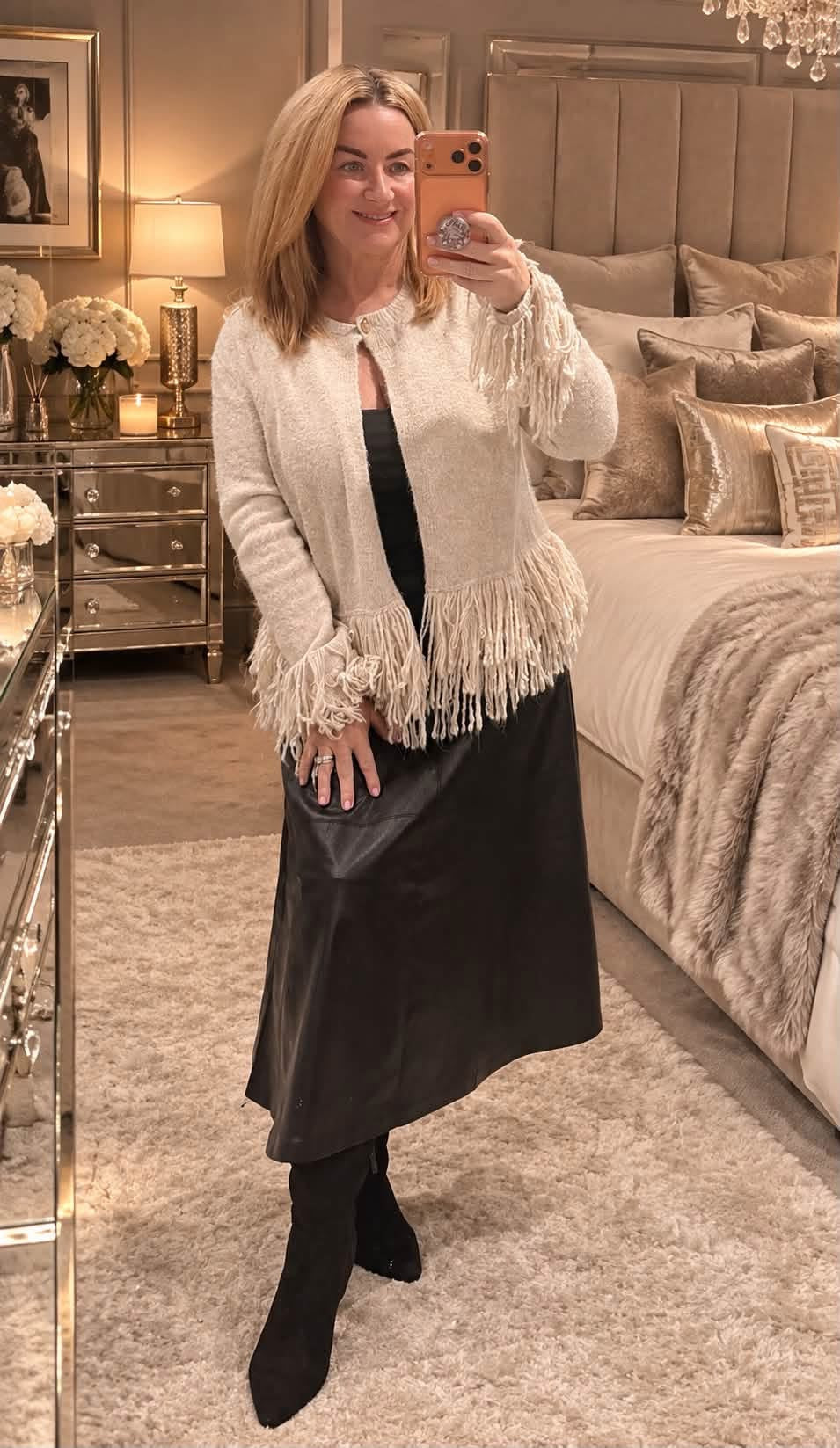 Fringed cardigan