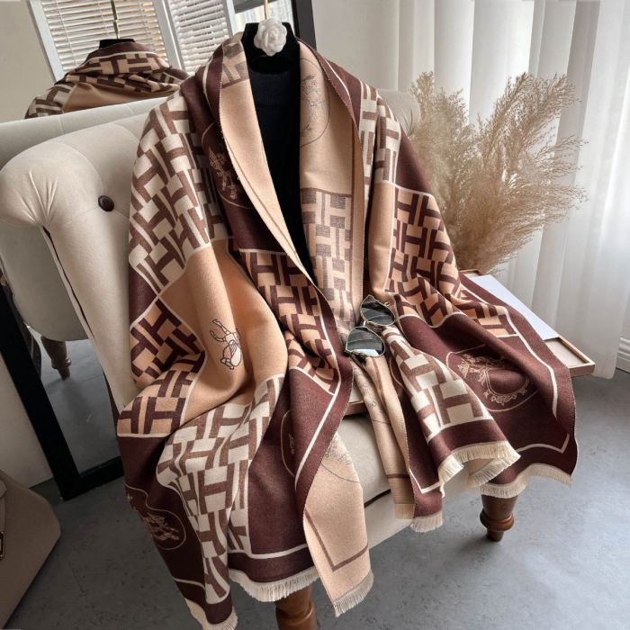 Geometric & horses print scarf
