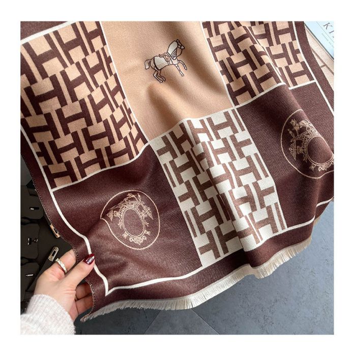 Geometric & horses print scarf