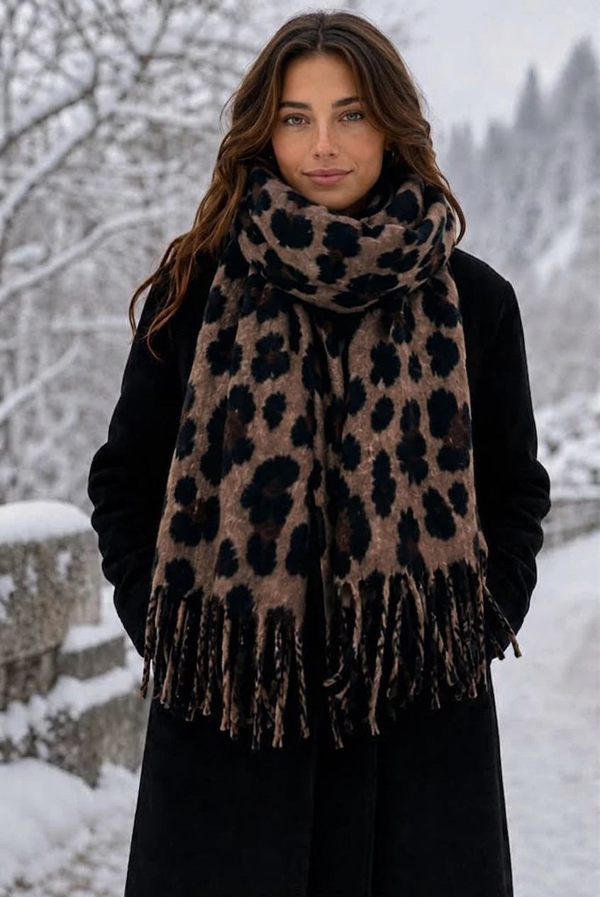 Leopard print scarf