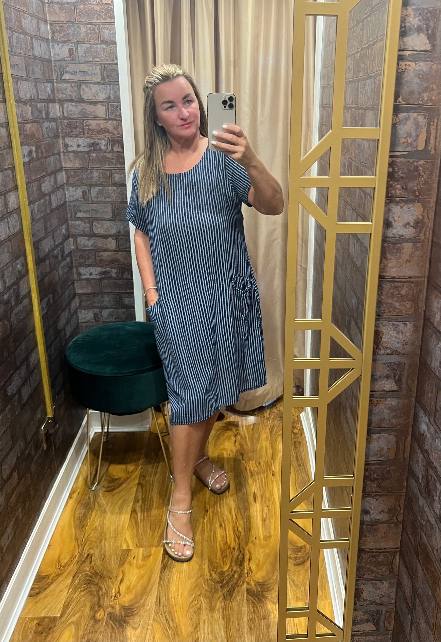 The Polly pocket pinstripe dress