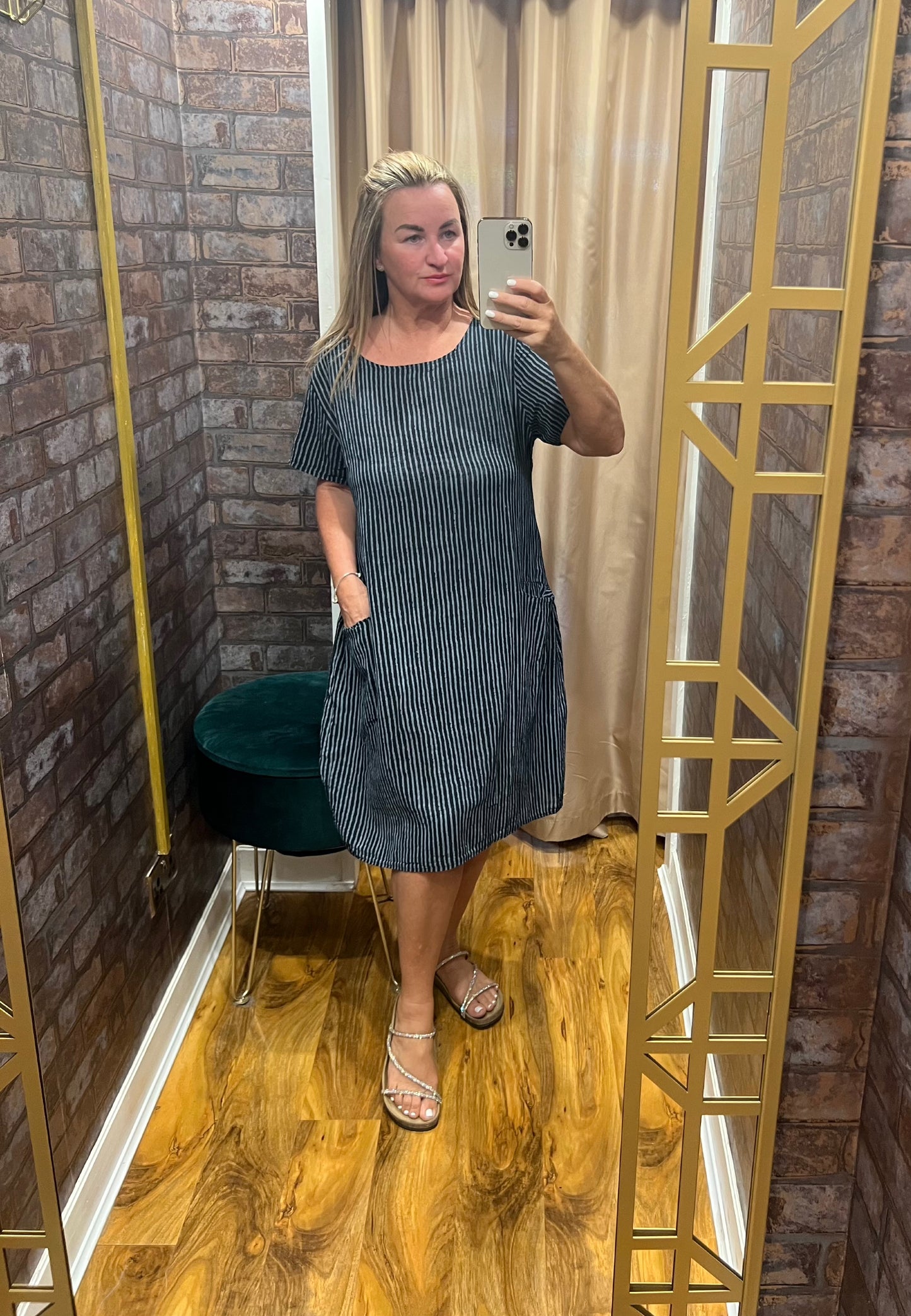 The Polly pocket pinstripe dress