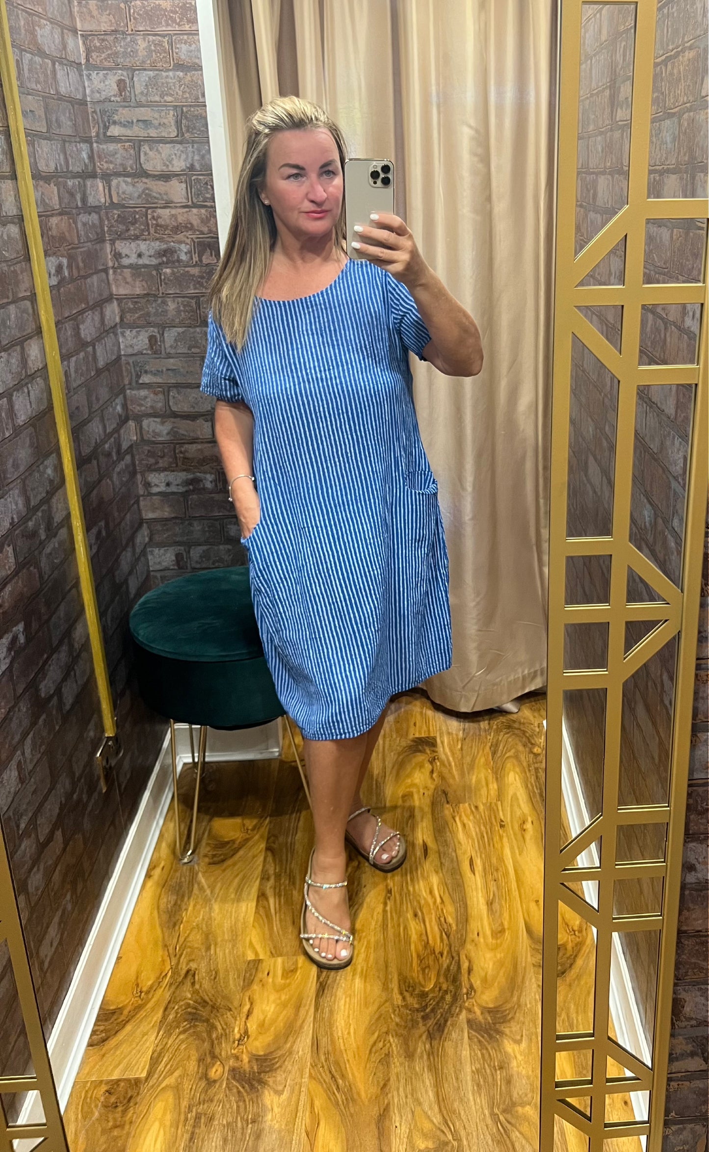 The Polly pocket pinstripe dress