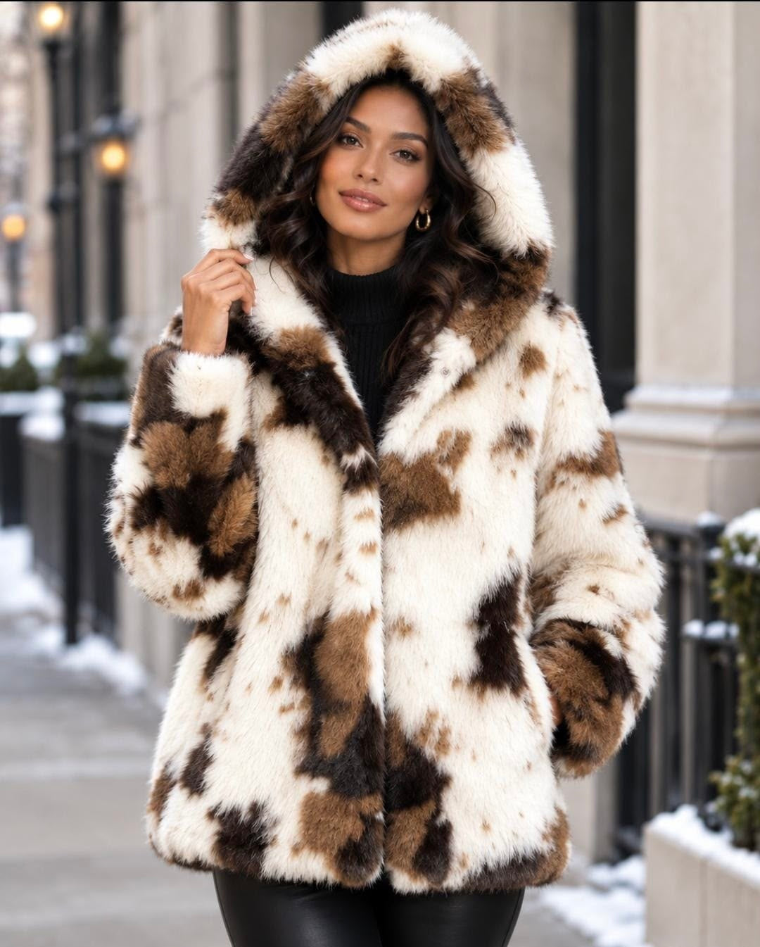 The Brielle faux fur hooded coat