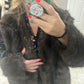 The Soho sequin arms faux fur coat