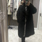 Shaggy textured fur coat