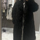 Shaggy textured fur coat