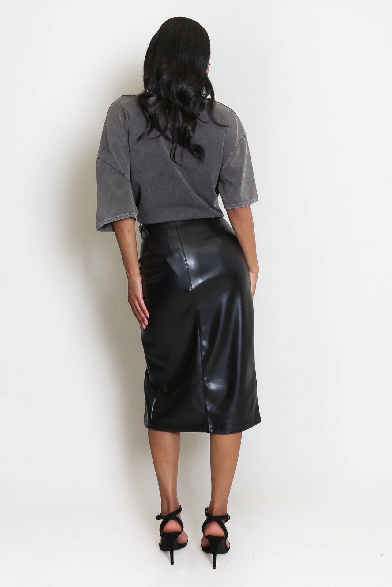 The Cooper pu skirt