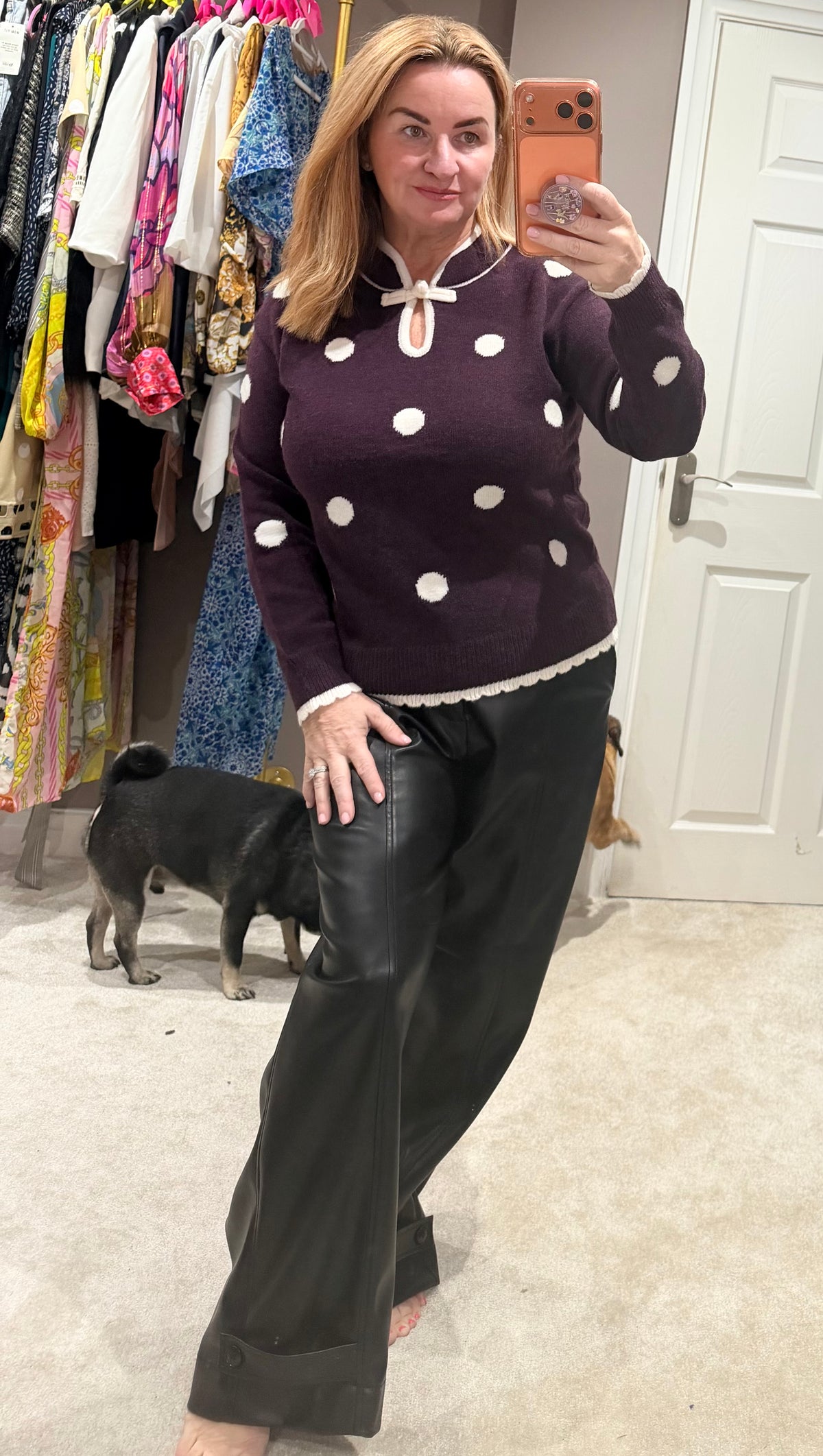 Polka dot jumper