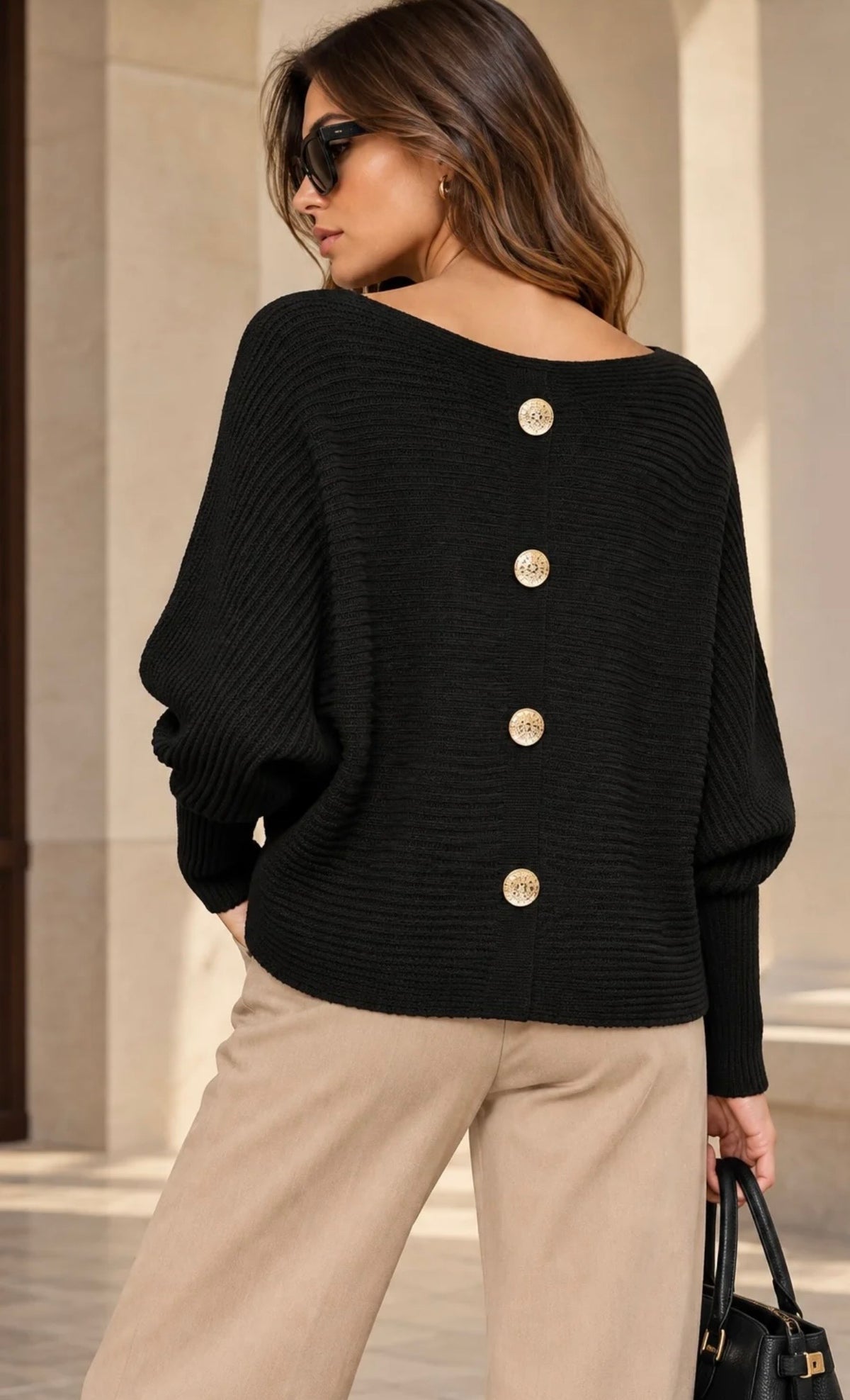 The Malissa gold button back jumper