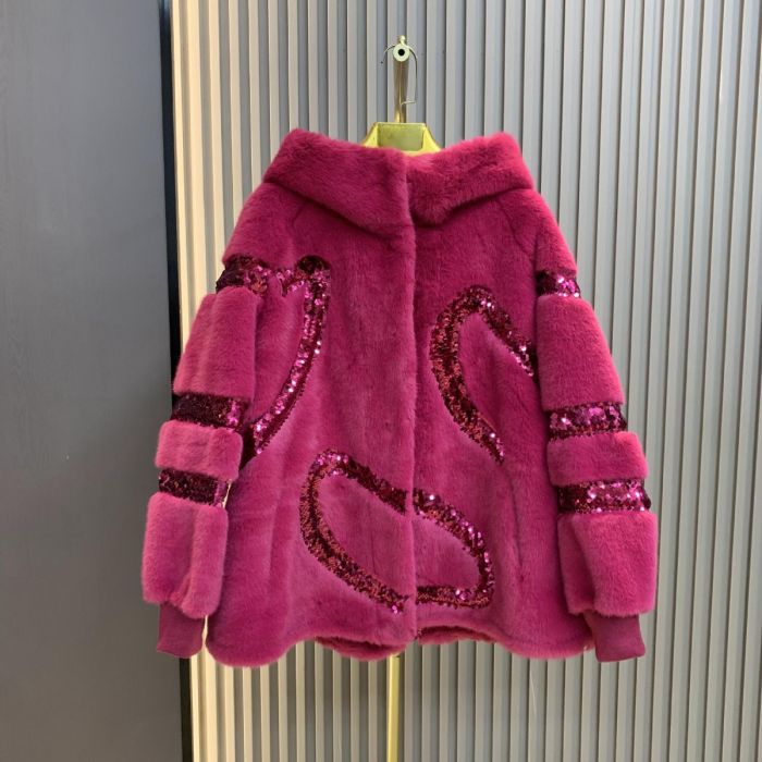 The Carrie sequin faux fur coat