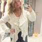 Ruffle knit cardigan