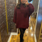 Wine soft knit slouch jumper