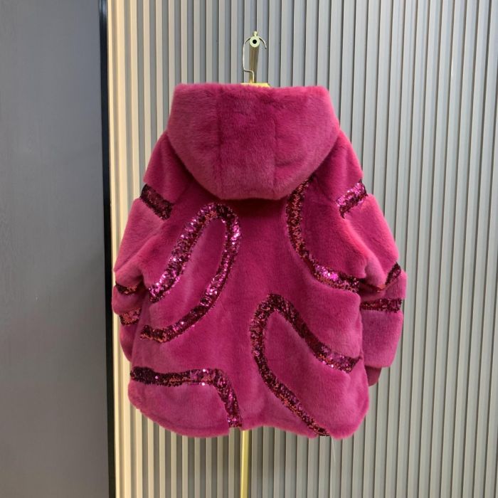 The Carrie sequin faux fur coat