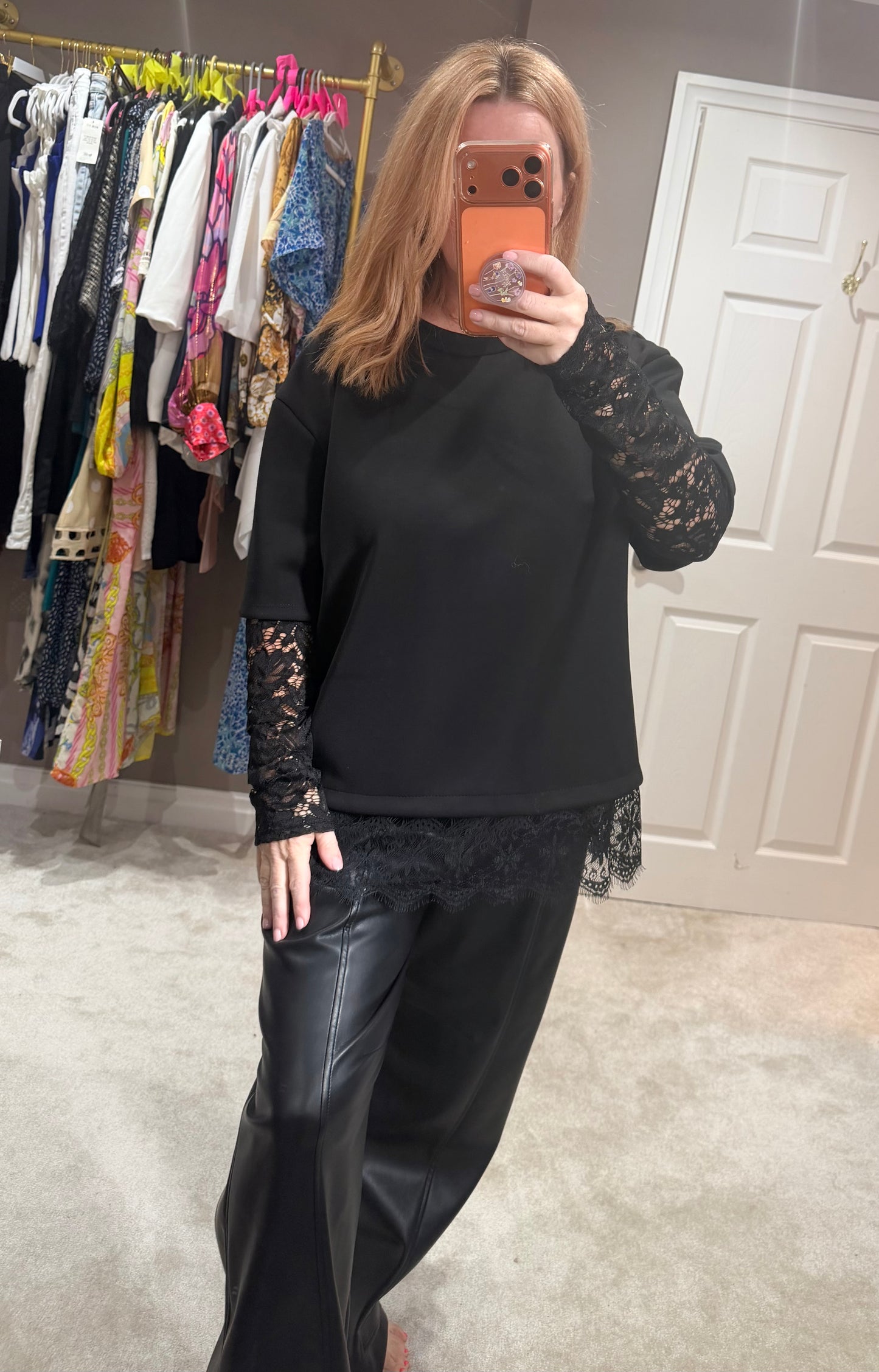 Lace sweatshirt