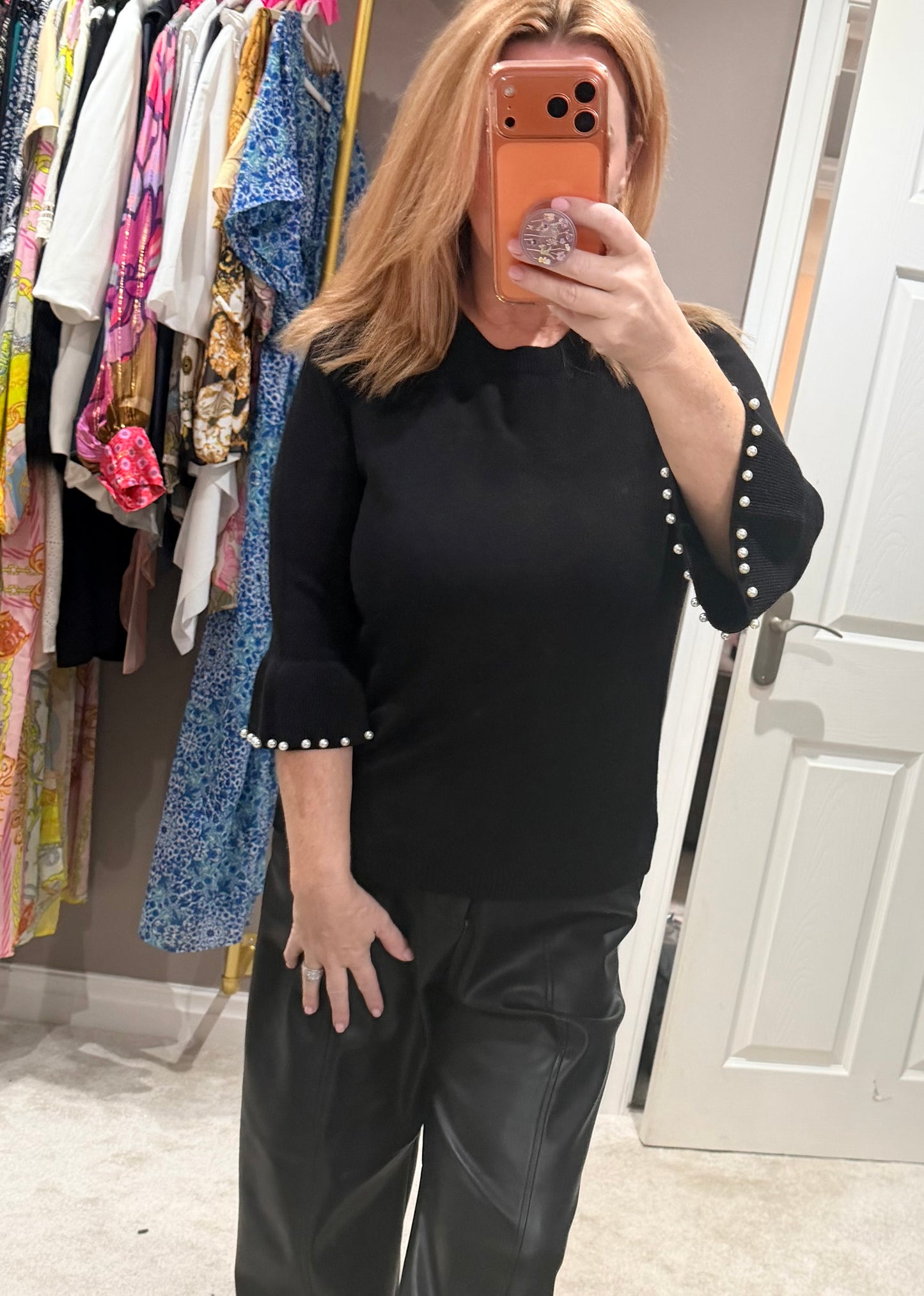 Pearl sleeve top