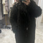 Shaggy textured fur coat