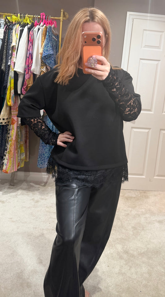 Lace sweatshirt