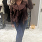 Ruffle knit cardigan