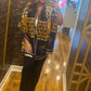 Geometric & horses print scarf