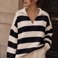 Luxe stripe knit jumper