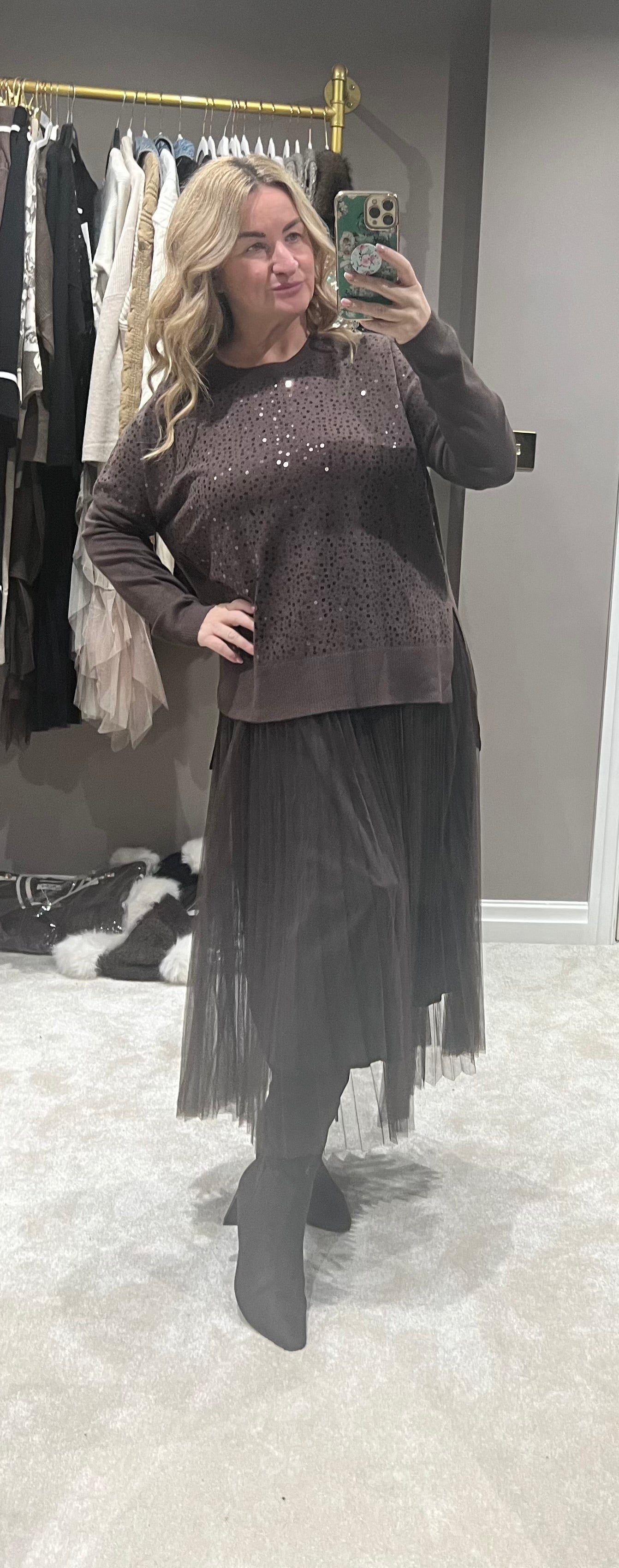 Sequin tulle co ord set