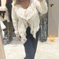 Ruffle knit cardigan