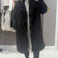 Shaggy textured fur coat