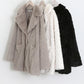 Cable knit collar coat