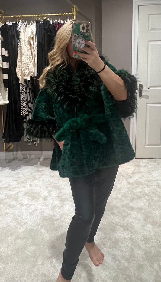 The Elpheba Green faux fur coat