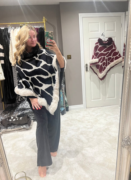 The Esme print poncho