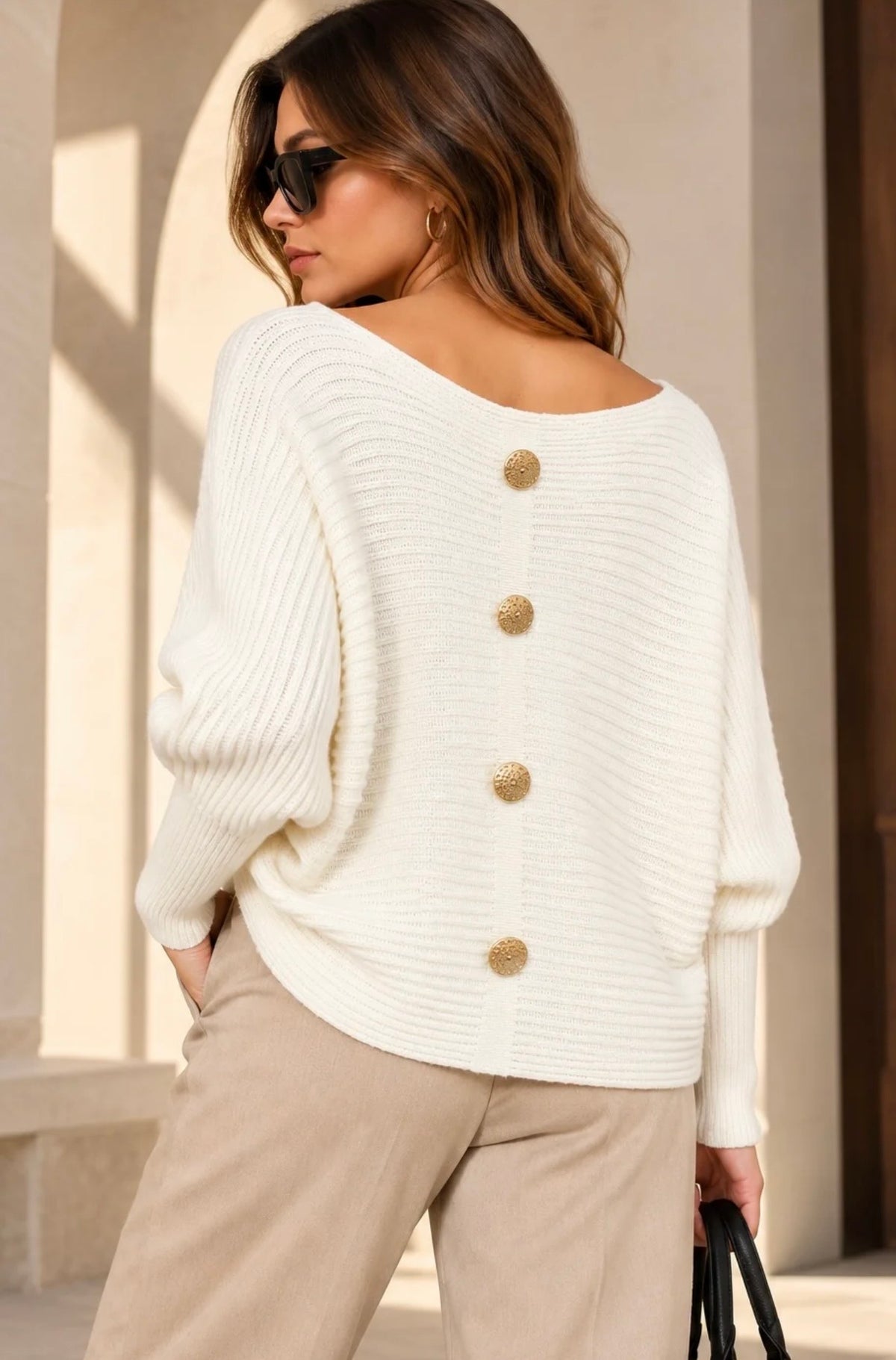 The Malissa gold button back jumper