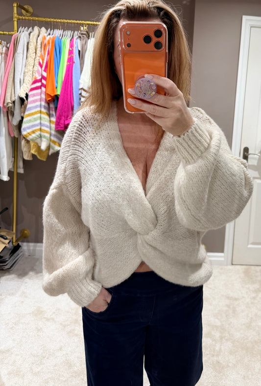 Twist knit jumper