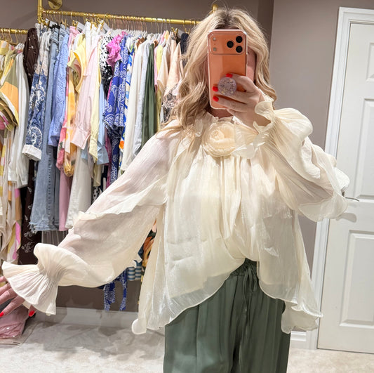 Silky rose bud blouse