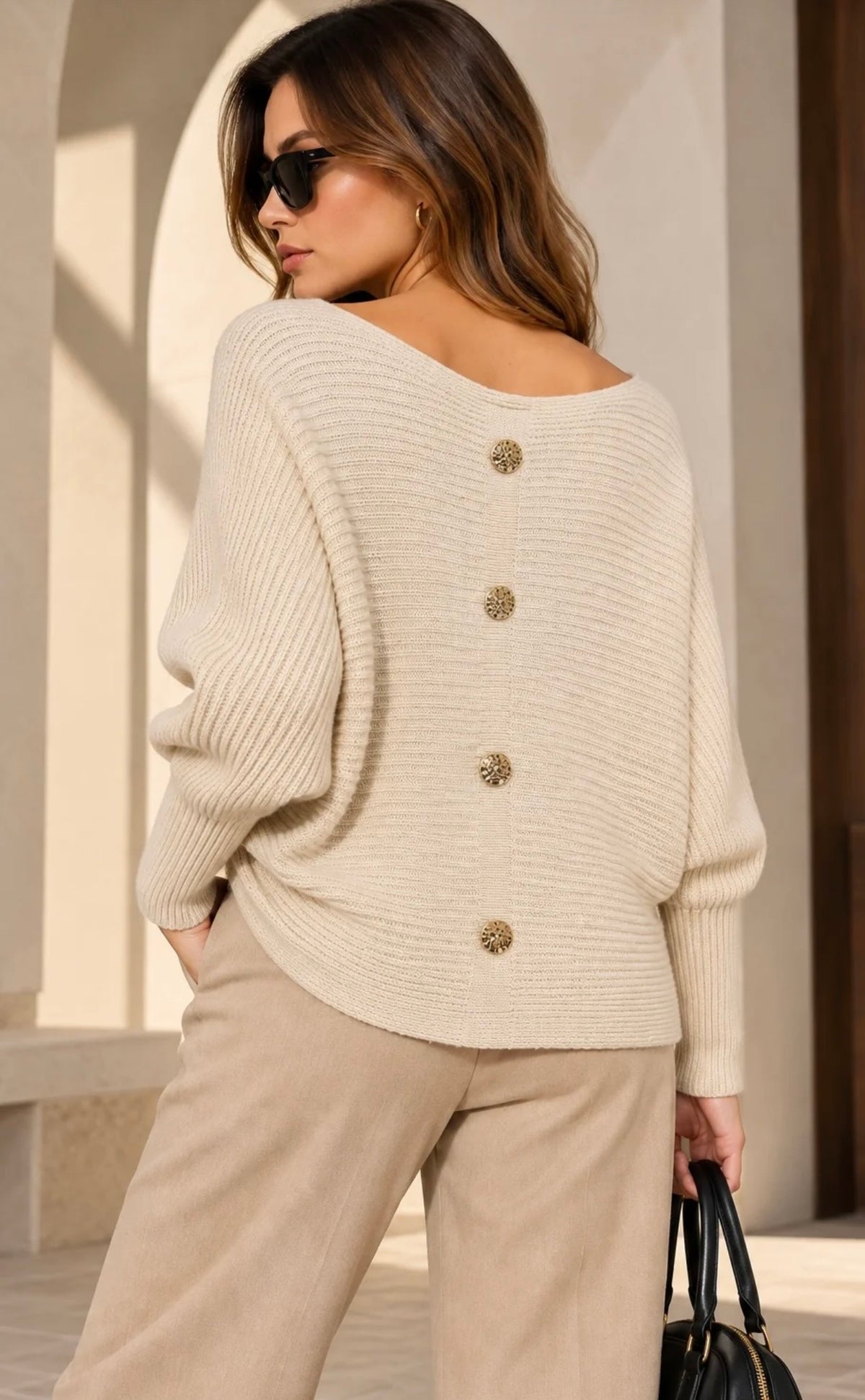 The Malissa gold button back jumper