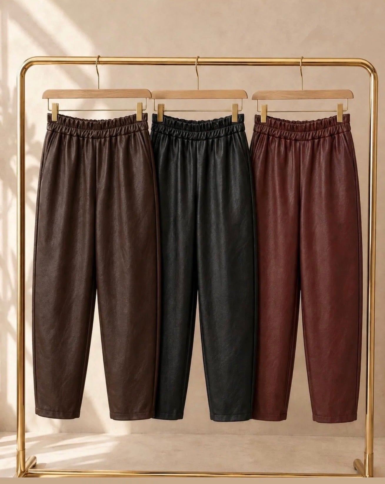 The Polly leather look trousers