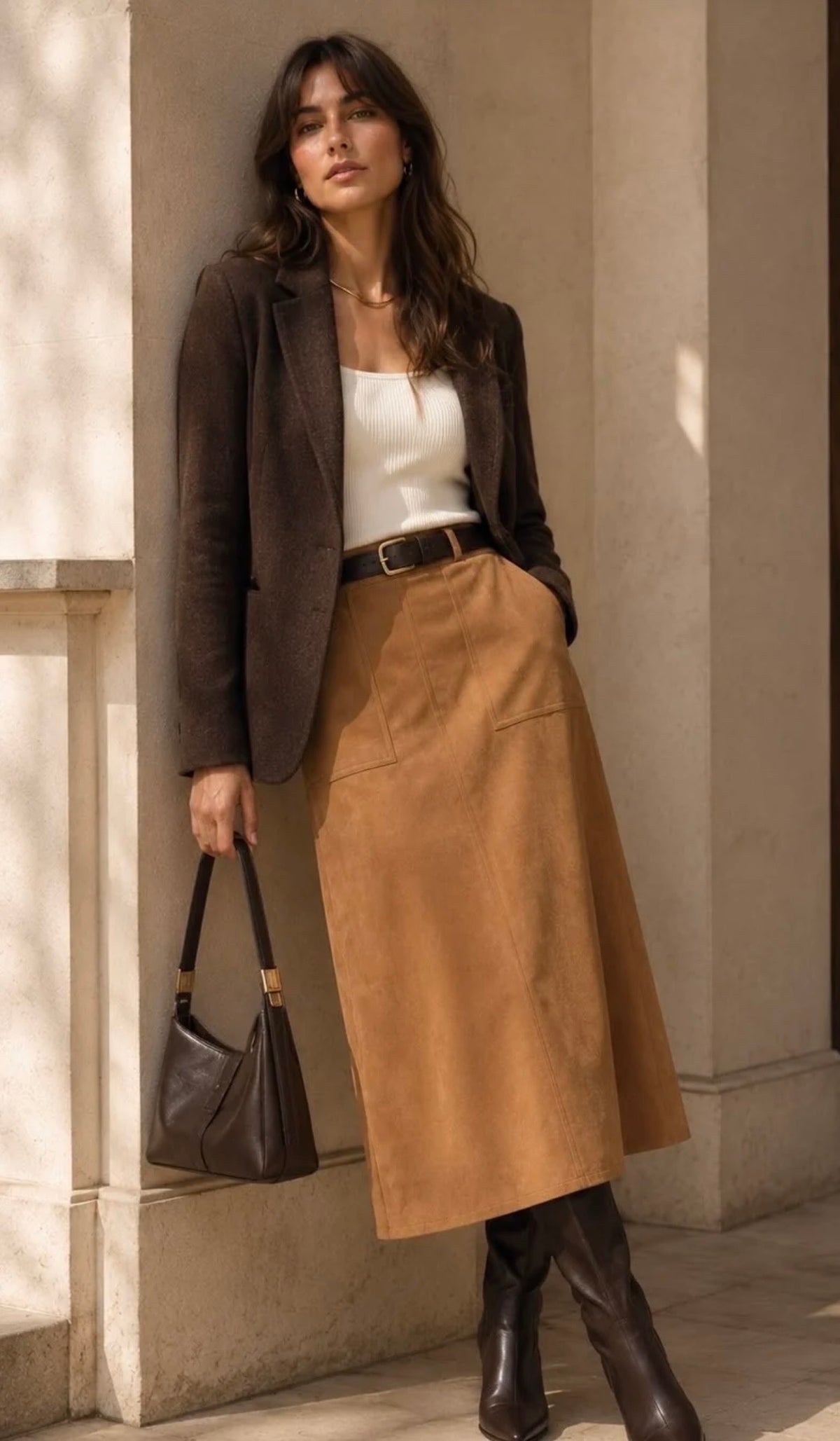 Suedette skirt