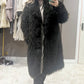 Shaggy textured fur coat