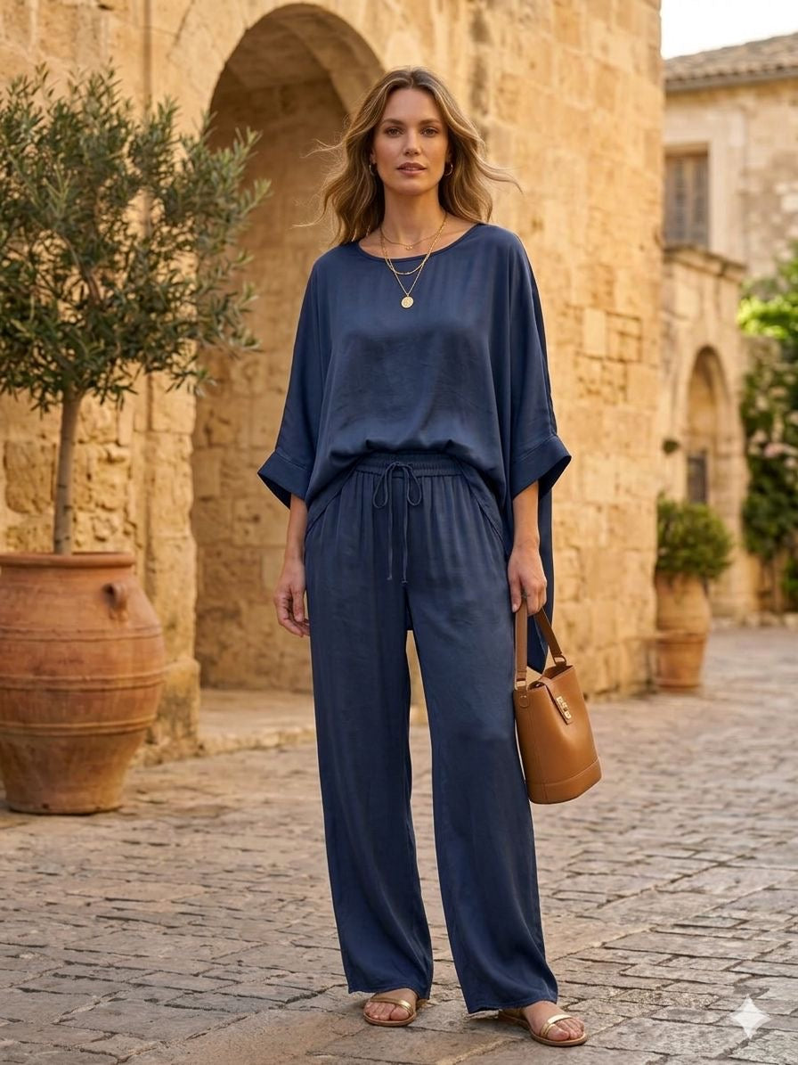 Silky 2 piece trouser set