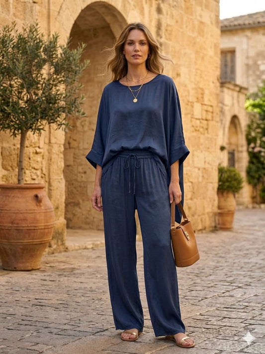 Silky 2 piece trouser set