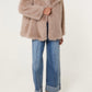 Beige faux fur