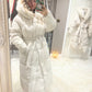 Fur hood padded puffer coat
