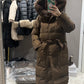 Longline puffer coat