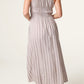 Pinstripe tie front dress