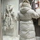 Fur hood padded puffer coat