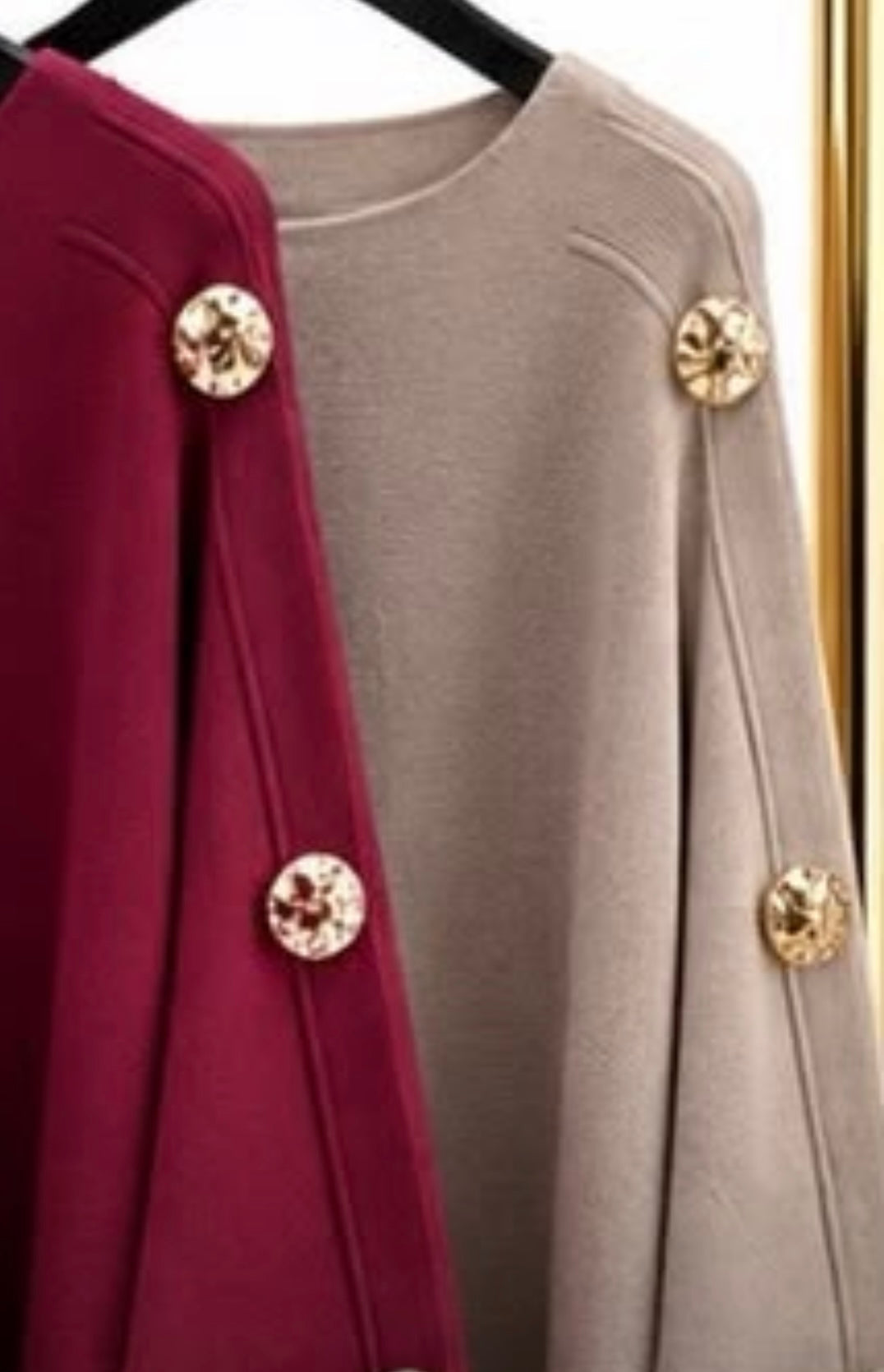 The Emily gold button jumper
